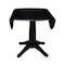 International Concepts Round 42 in Round Dual Drop Leaf Pedestal Table, 30.3 inH, Black, 42 W, 42 L, 30.3 in H, Wood K46-42DPT-27B - alternate 2